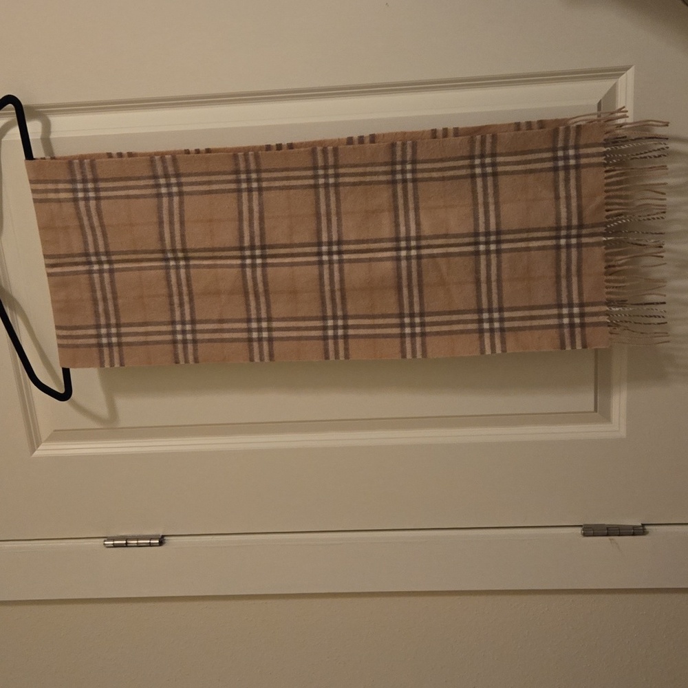 Wool unisex plaid winter scarf - Picture 4 of 4